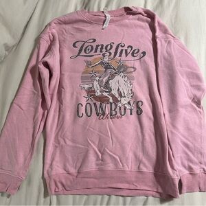 Pink Cowboy Graphic Sweater